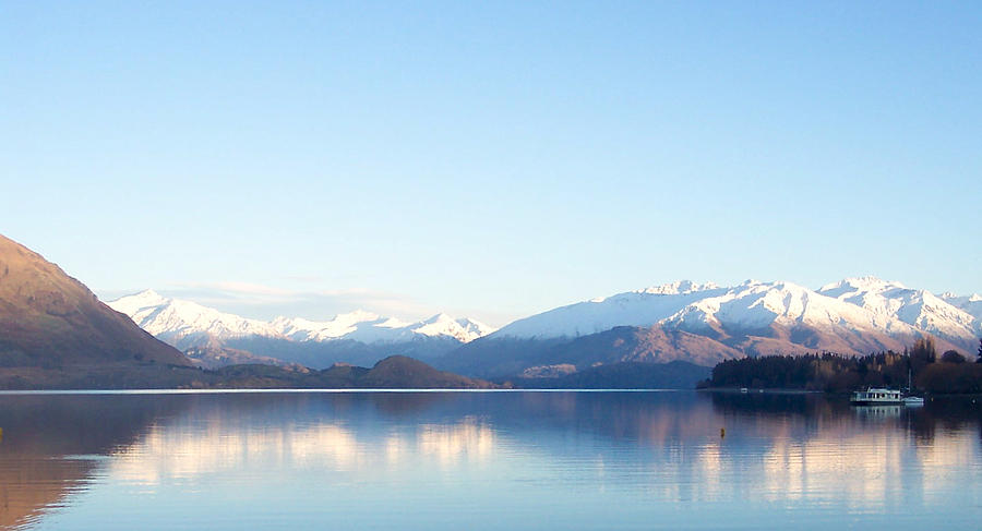 Mountain Photograph - Glassy Lake Wanaka by Jill Blackwood