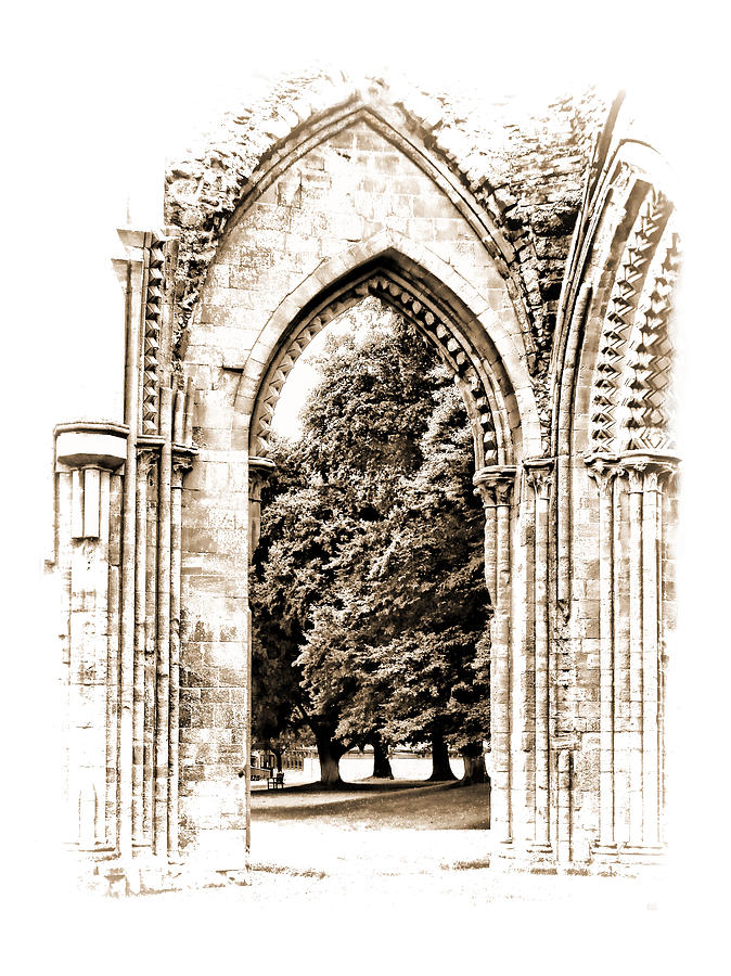 Glastonbury Abbey Arch Ruins Photograph by Menega Sabidussi