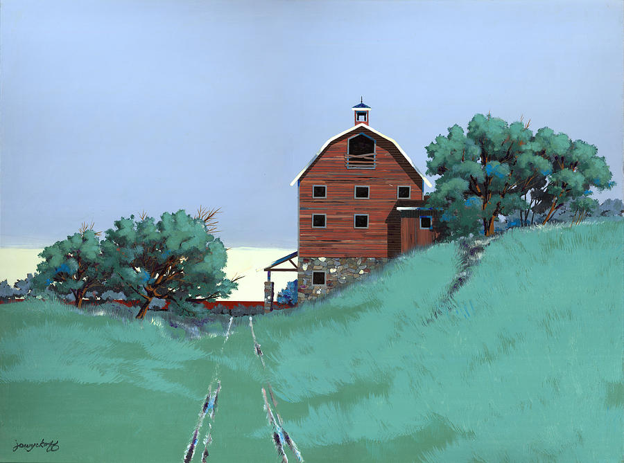 Barn Painting - Glen Barn by John Wyckoff