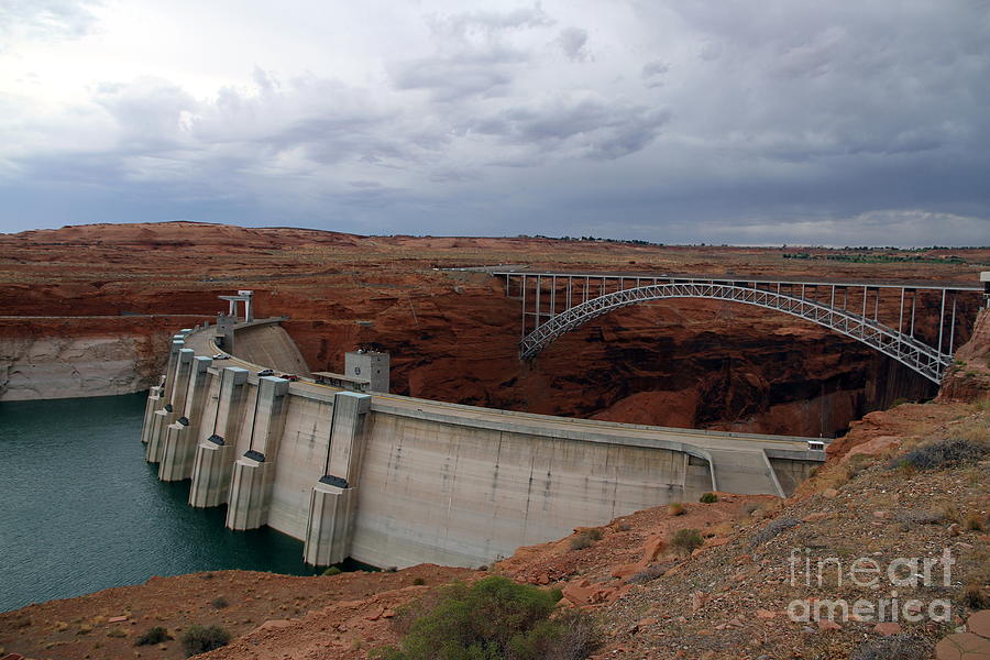 Glen Canyon Dam and Bridge Photograph by Christiane Schulze Art And Photography