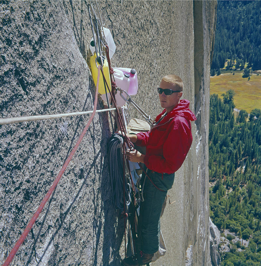 T-306607-Glen Denny with Me on El Cap First Ascent 1962 Photograph by Ed  Cooper Photography