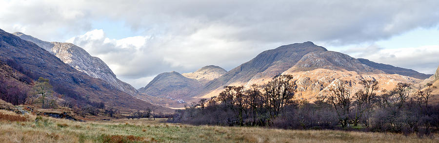 Glen Gour panorama dry brushed Photograph by Gary Eason