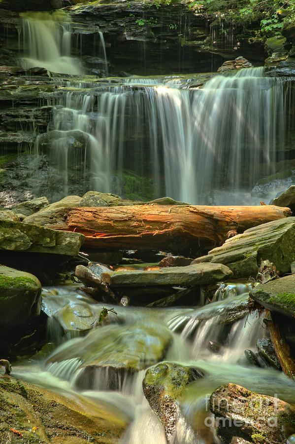 Waterfall Photograph - Glen Leigh River Rocks And Falls by Adam Jewell