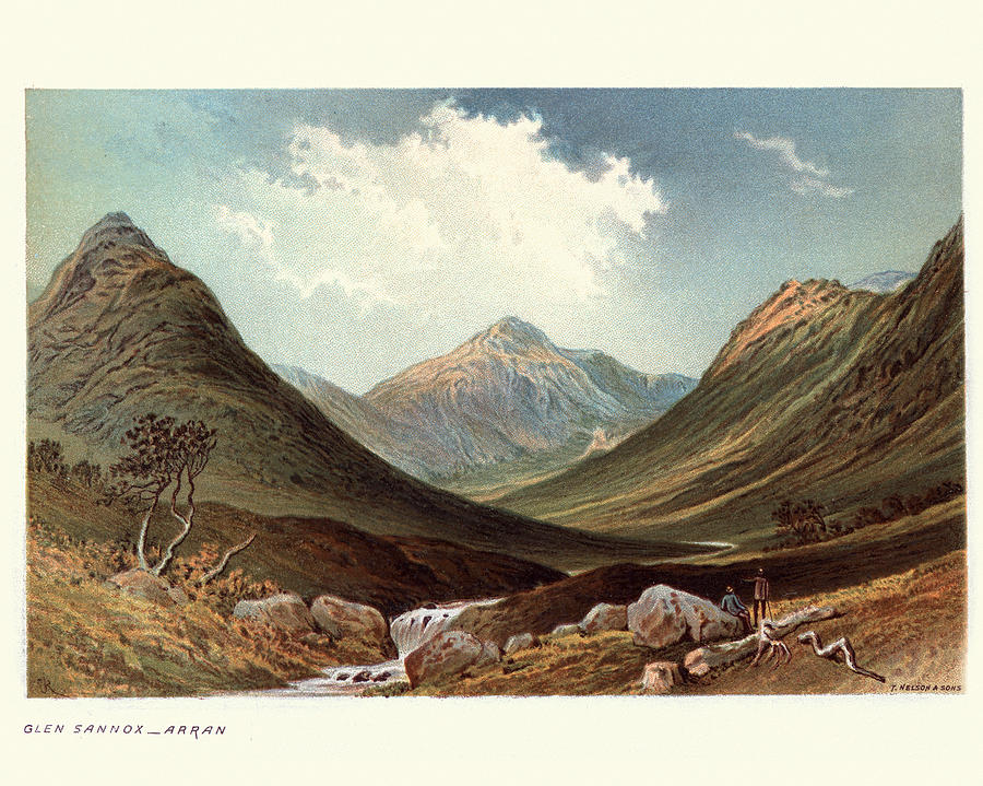 Glen Sannox, Isle of Arran, Scotland, 19th Century Drawing by Duncan1890