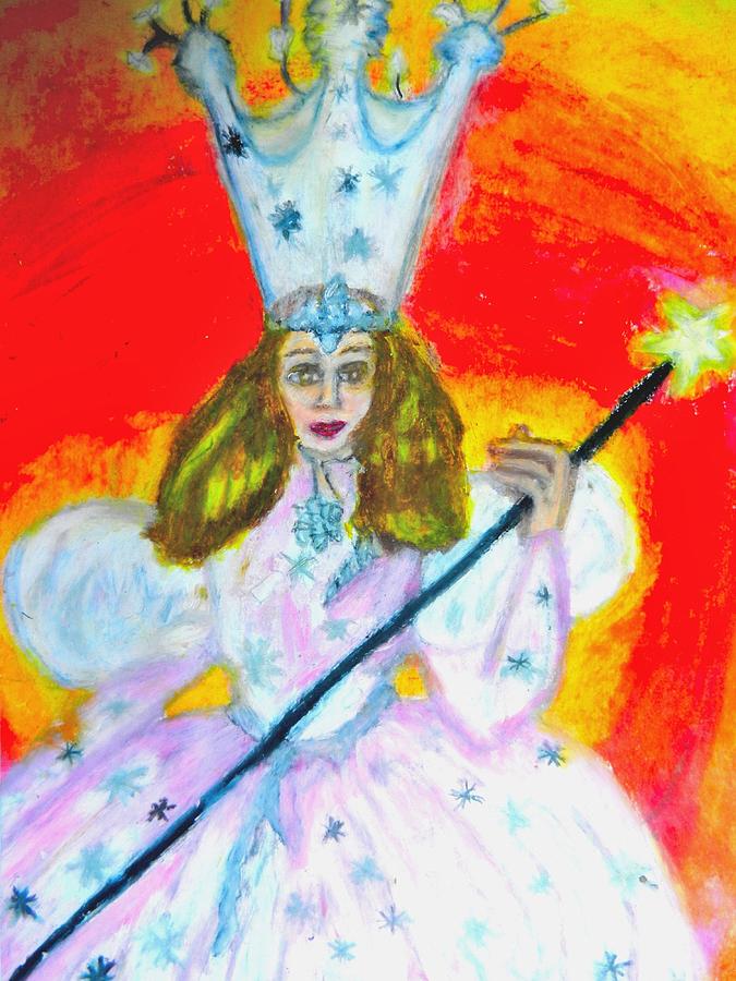 Glenda The Good Witch Of Oz Pastel by Jo-Ann Hayden