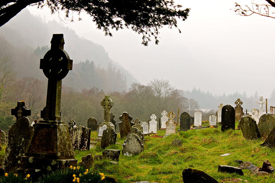 Glendalough Cemetery Photograph by Kevin Wheeler