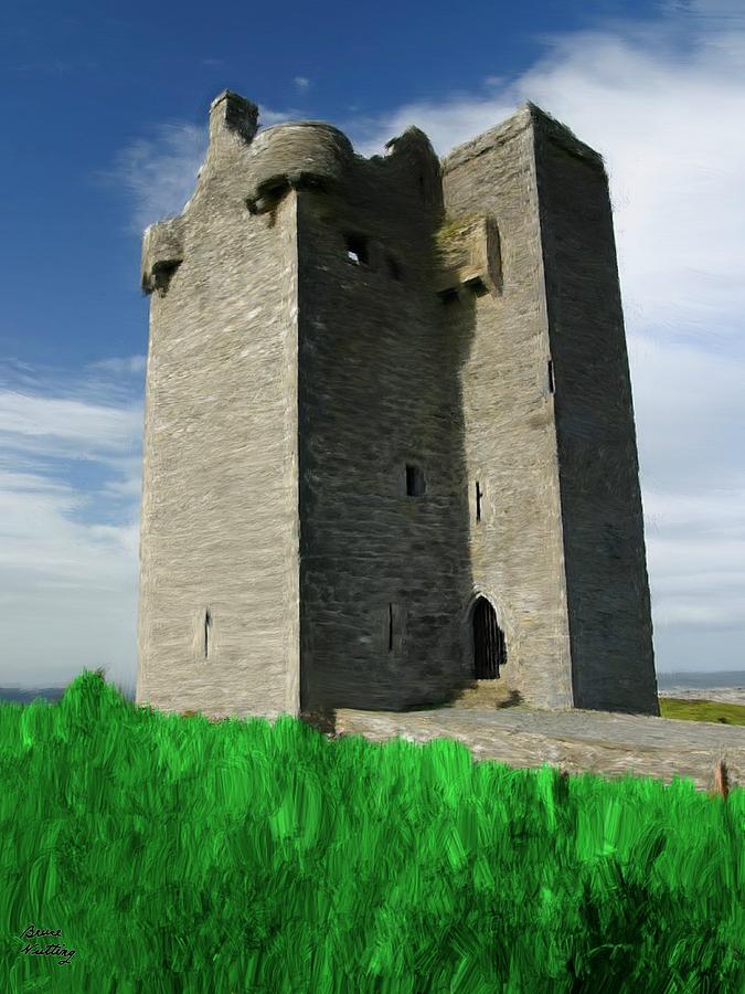 Gleninagh Castle Painting by Bruce Nutting