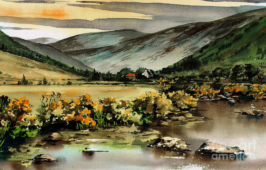 Val Byrne Painting - Glenmalure  Valley by Val Byrne