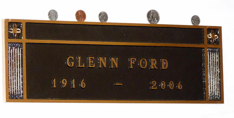 Glenn Ford Grave Marker Photograph by Jeff Lowe