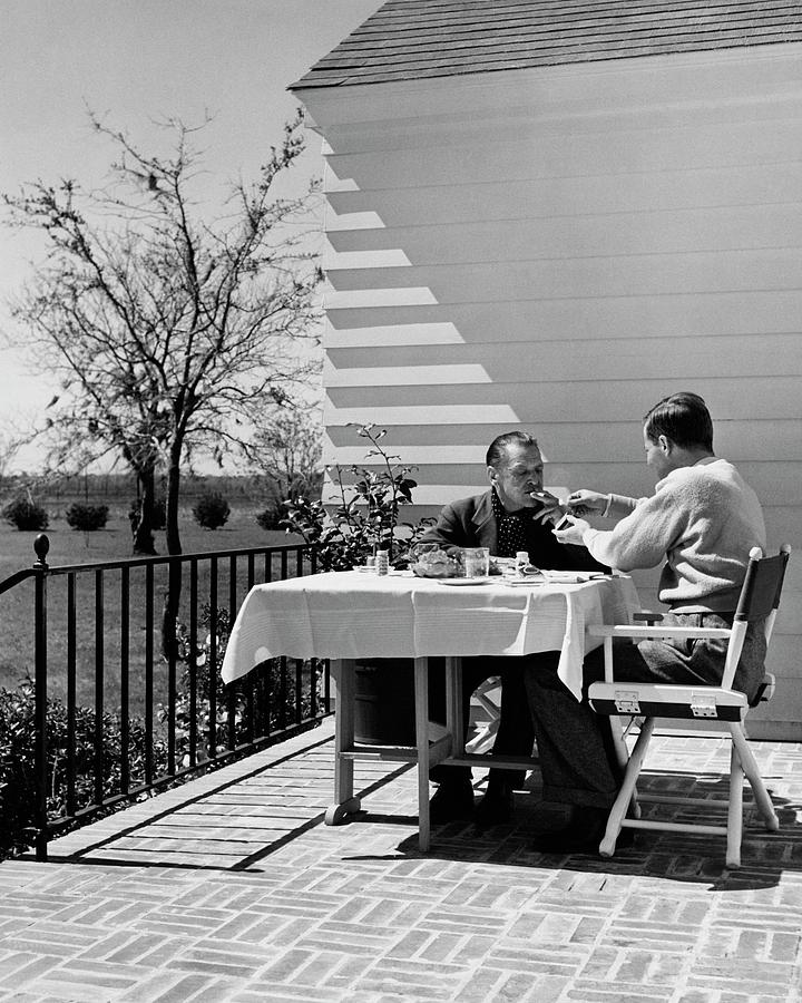 Glenway Wescott And Somerset Maugham On A Porch Photograph by Serge Balkin