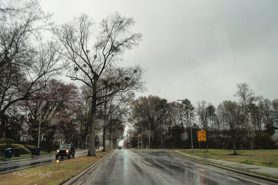 Raleigh Photograph - Glenwood Avenue In The Rain V by Paulette B Wright
