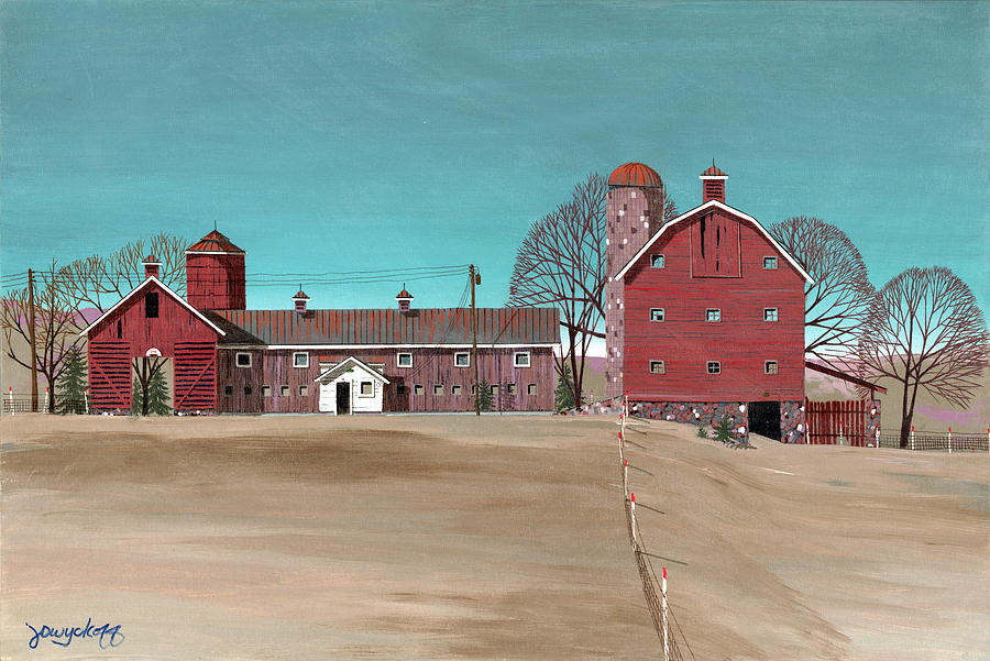 Farm Painting - Glidden Farm by John Wyckoff