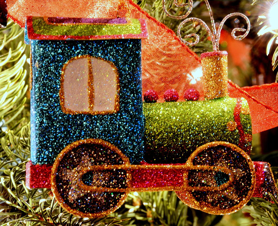 Christmas Photograph - Glitter Express by Andrea Platt