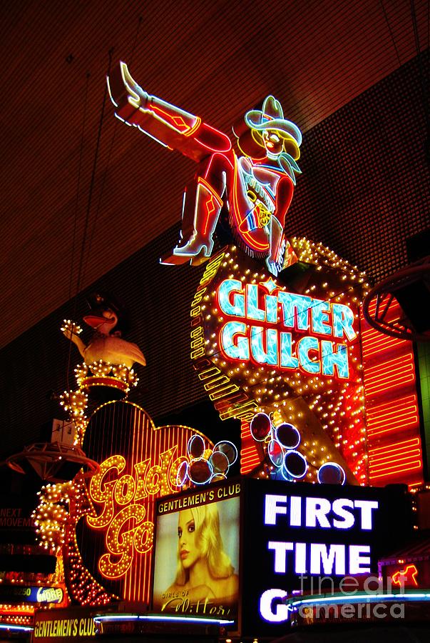 Las Vegas Photograph - Glitter Gulch by John Malone 