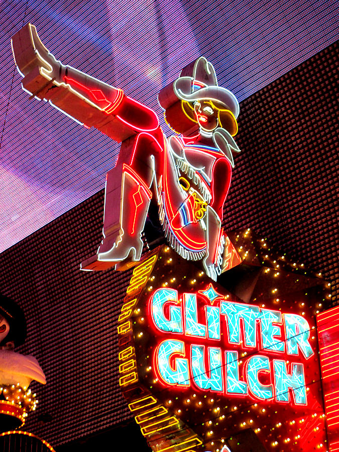 Las Vegas Photograph - Glitter Gulch by Randall Weidner