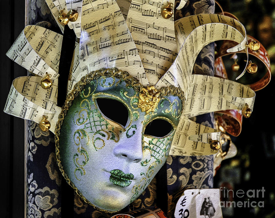 Glittering Venetian Mask Photograph by Phil Cardamone