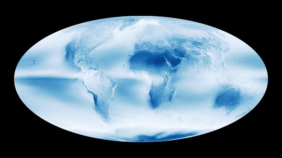 Global Cloud Map Photograph by Nasa Earth Observatory/modis Atmosphere Science Team,gsfc