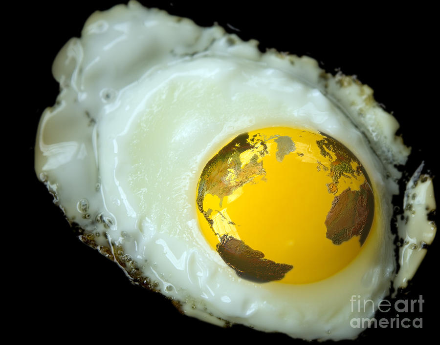 Egg Photograph - Global Egg by Mike Agliolo
