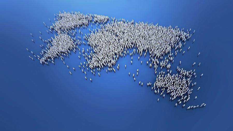 Global Population Photograph by Andrzej Wojcicki