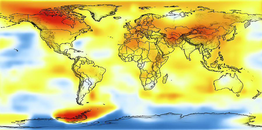 Global Temperature Anomalies 1996-2000 Photograph by Nasa/science Photo Library