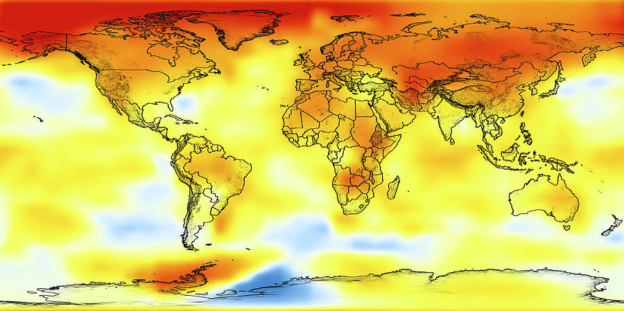 Global Temperature Anomalies 2002-2006 Photograph by Nasa/science Photo Library