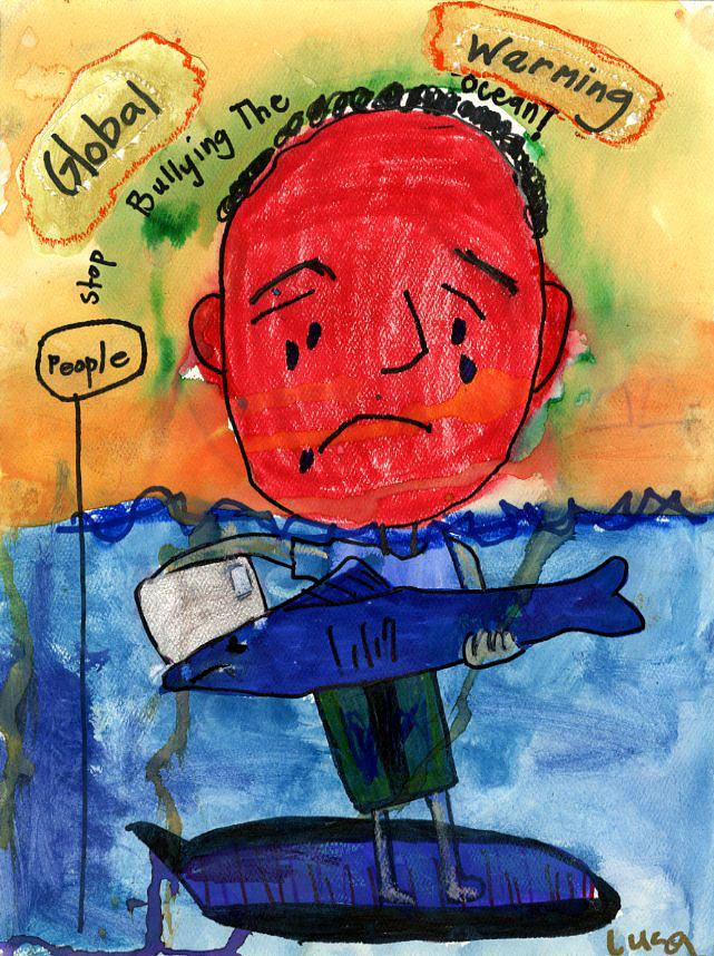 Global Warming by Luca Celenza 3rd Grade Painting by California Coastal Commission