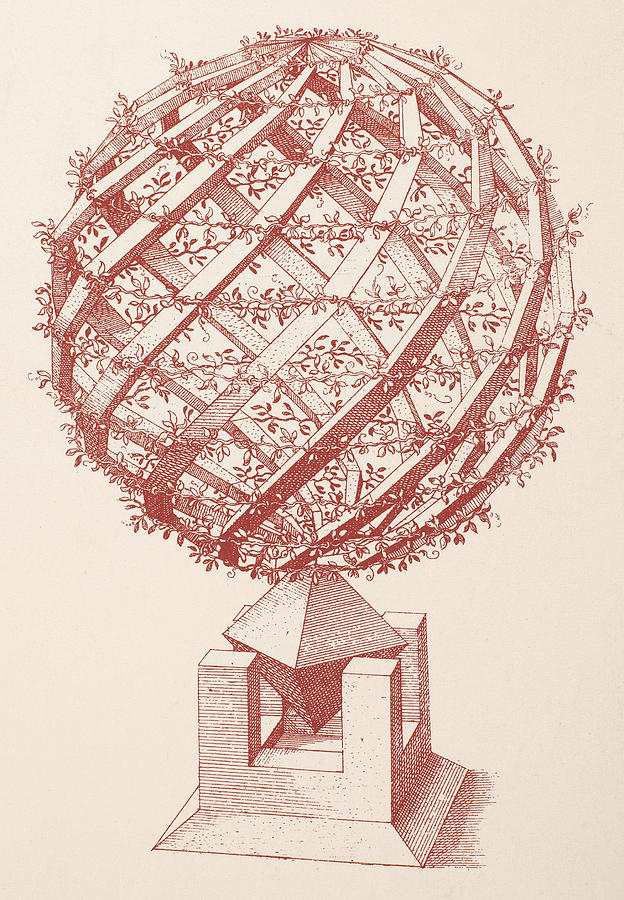 Globe, 1568 Drawing by Granger