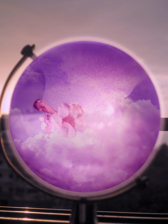 Fairy Photograph - Globe and Fairy by Pixel Artist