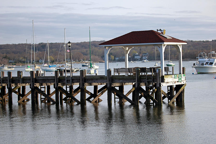 Gloomy Day Northport Dock Long Island New York Photograph by Susan Jensen