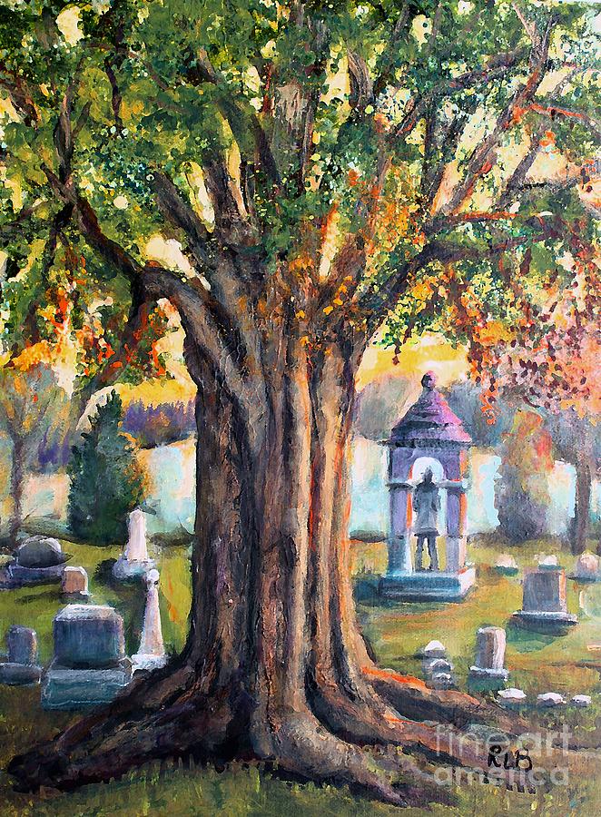 Tree Painting - Glorious Sunset at Mt. Feake Cemetery by Rita Brown