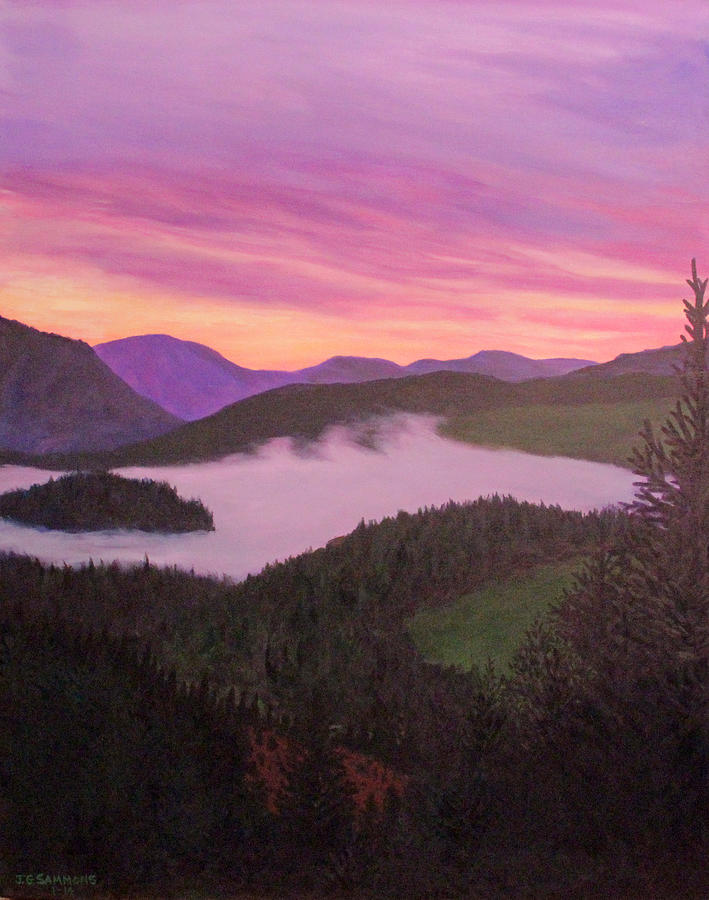 Glorious Sunset Painting by Janet Greer Sammons