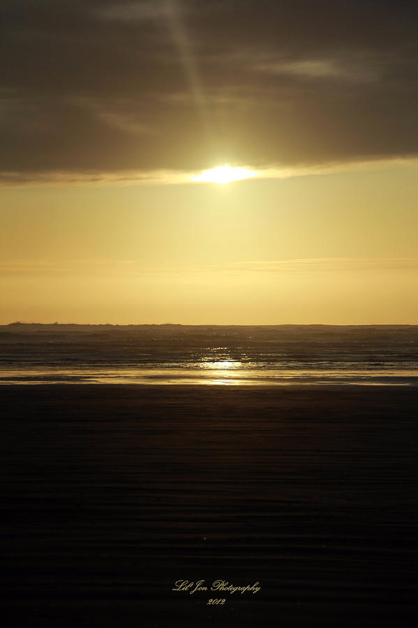 Sunset Photograph - Glory At Ocean Shores by Jeanette C Landstrom