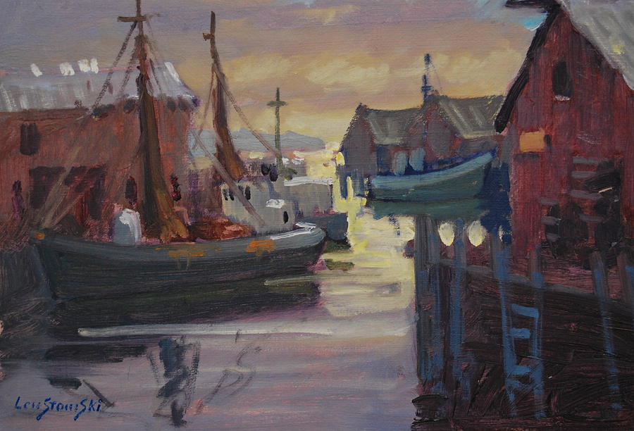 Gloucester Fishing Boats Painting by Len Stomski