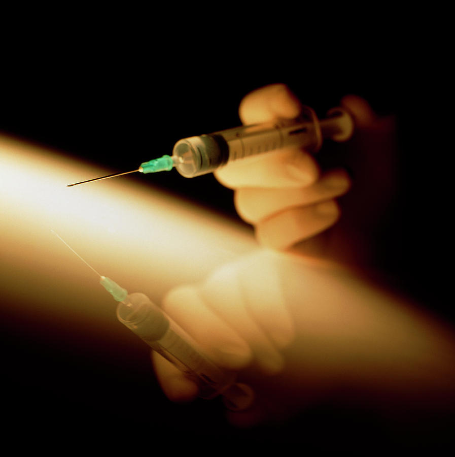 Gloved Hand Holding A Syringe Photograph by Saturn Stills/science Photo Library