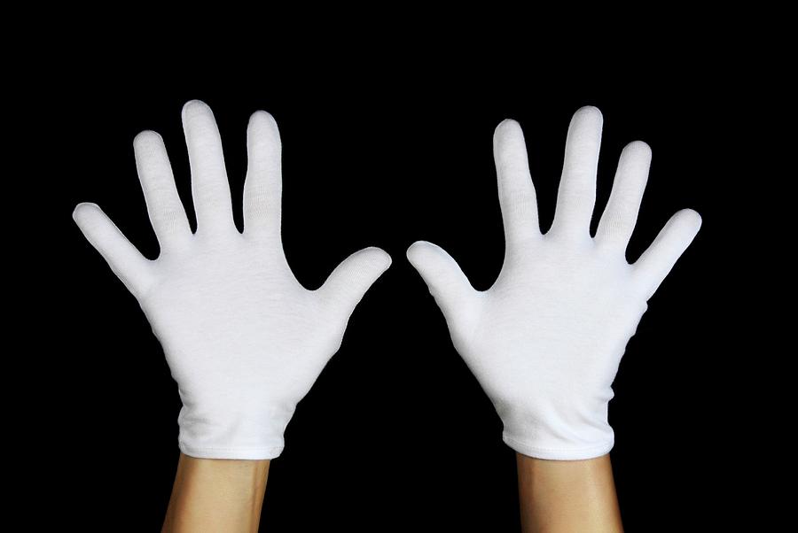 Glove Photograph - Gloved Hands by Cordelia Molloy