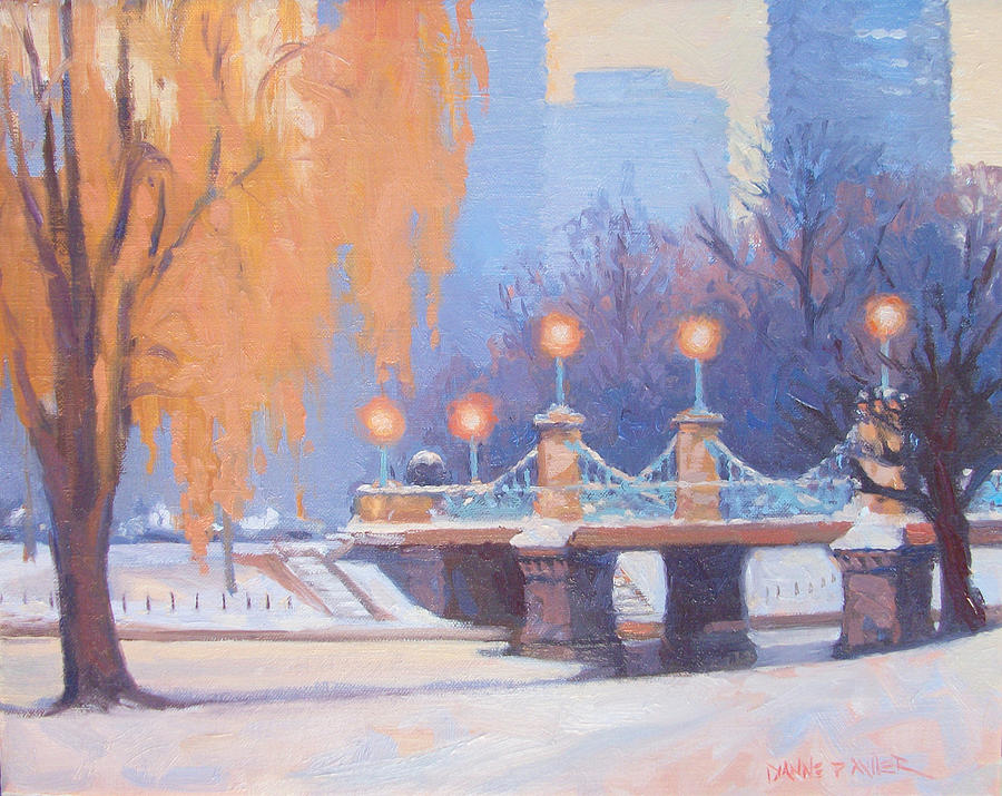 Boston Painting - Glow on the Bridge by Dianne Panarelli Miller