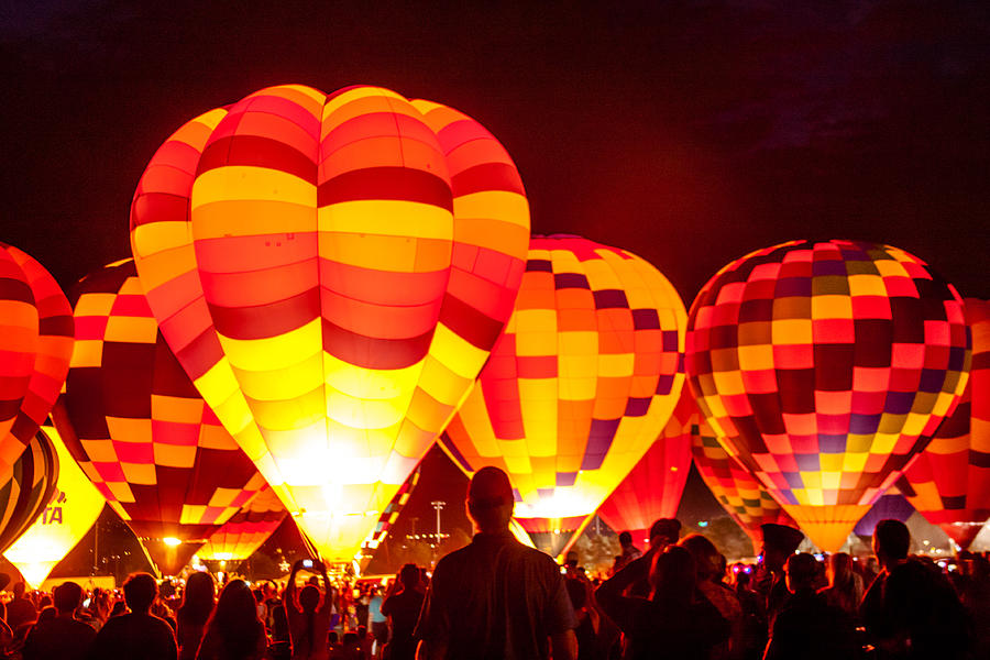 Glowing Balloons Photograph by Teri Virbickis