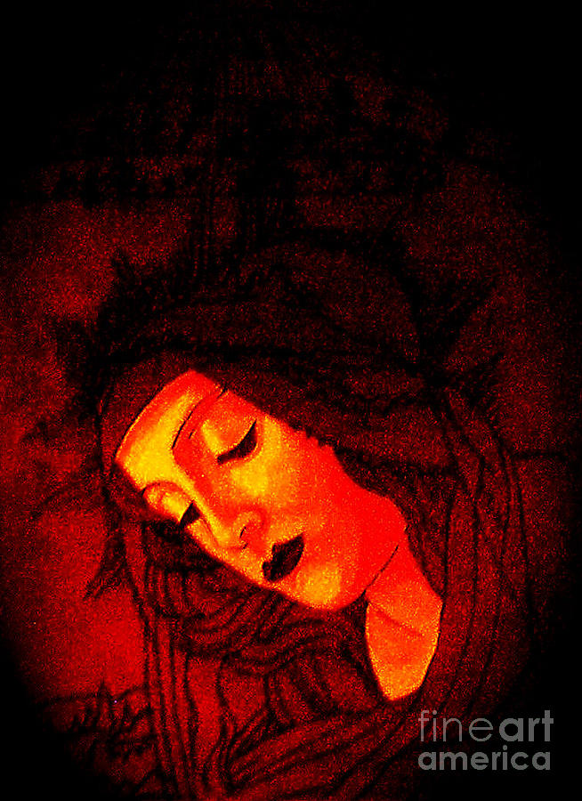 Madonna Painting - Glowing Botticelli Madonna by Genevieve Esson