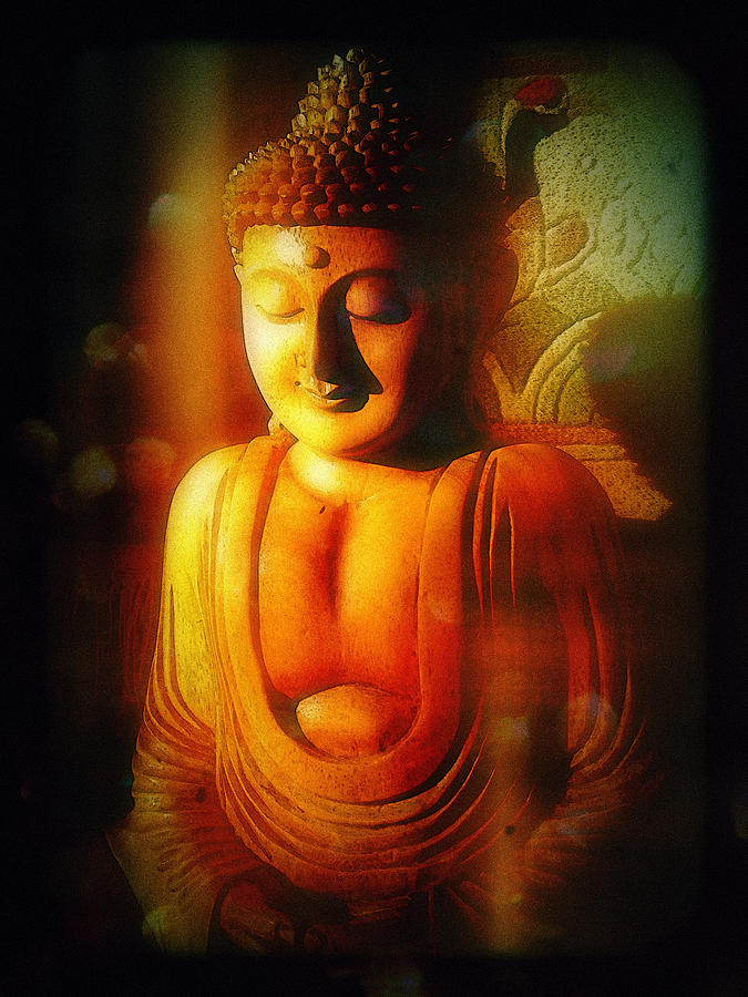 Buddha Photograph - Glowing Buddha by Paul Cutright