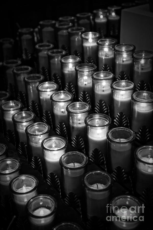 Glowing candles in a church Photograph by Edward Fielding