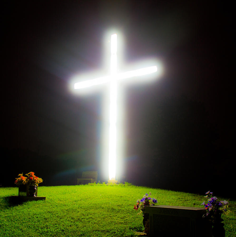 Glowing Cross Photograph by Jonny D
