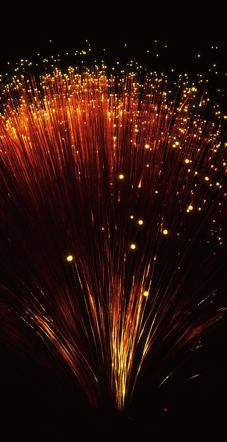 Glowing Fibre Optic Cables Photograph by Gandee Vasan