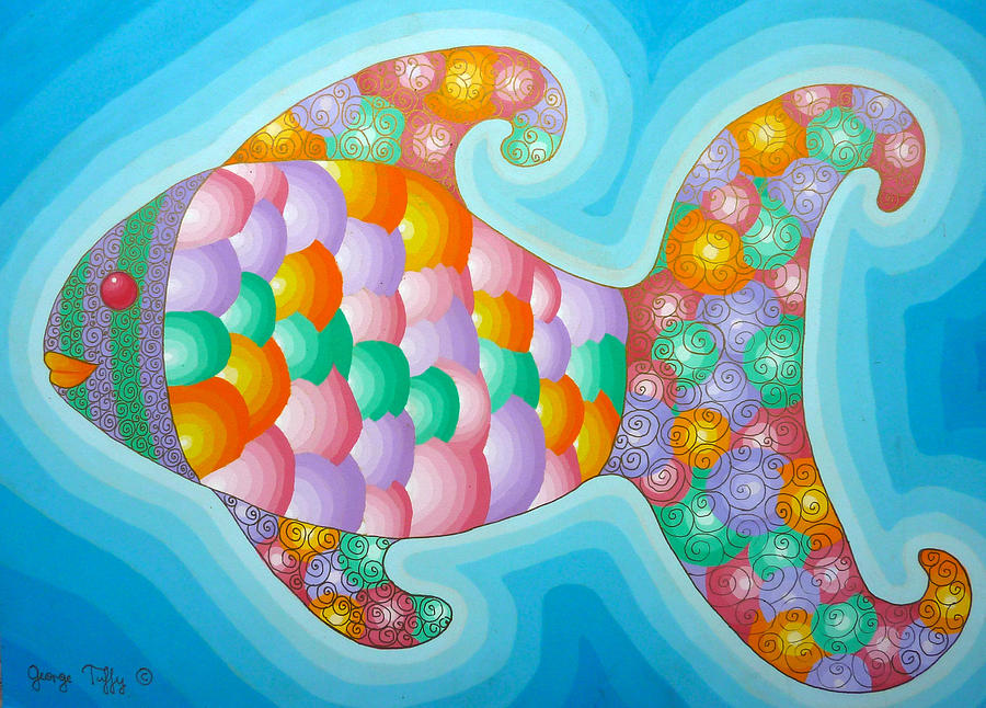 Glowing fish Painting by George Tuffy