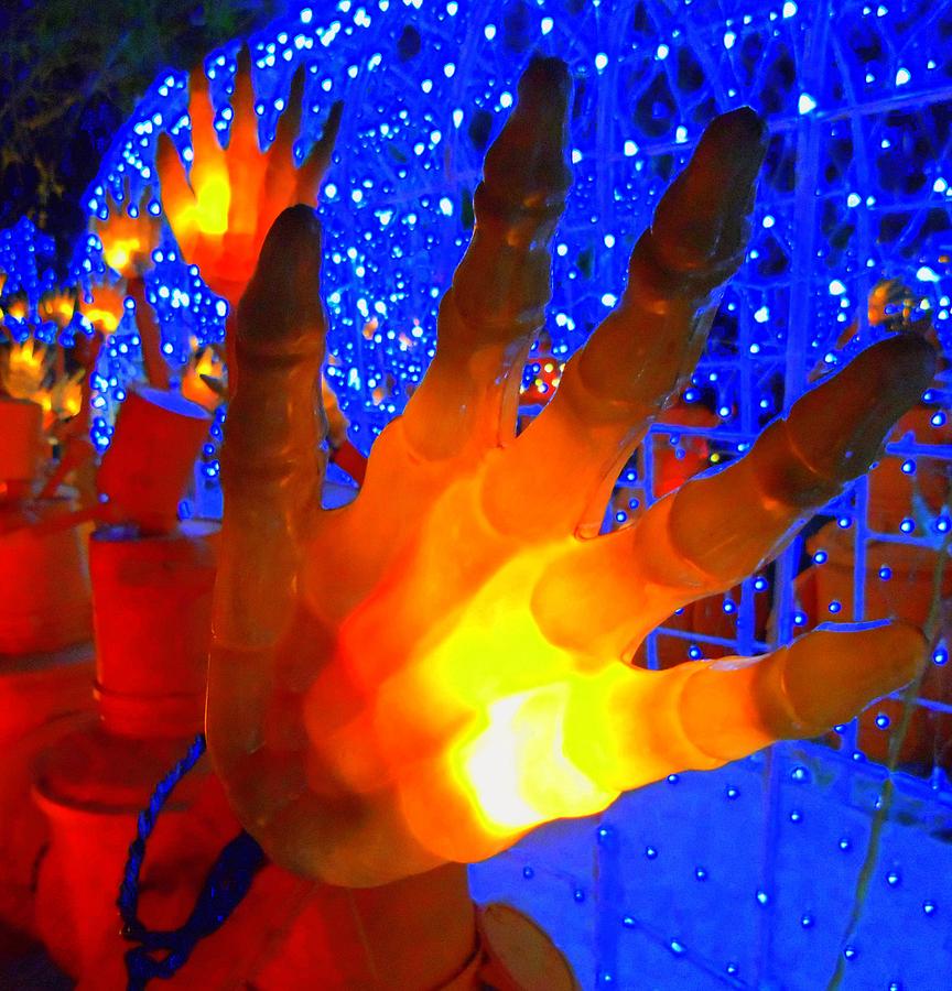 Glowing Hand Photograph by Randall Weidner