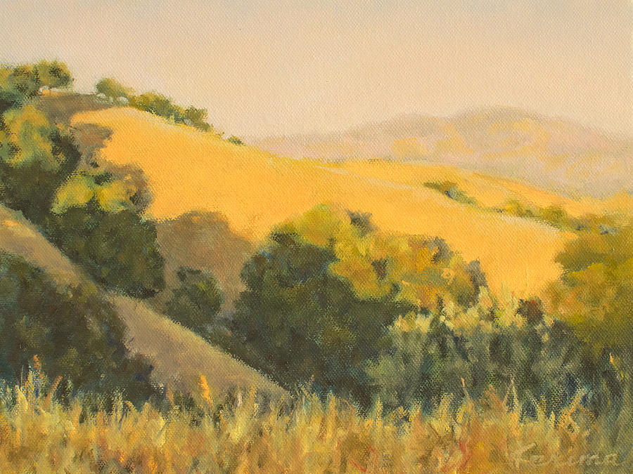 Glowing Hills with Diablo View Painting by Kerima Swain