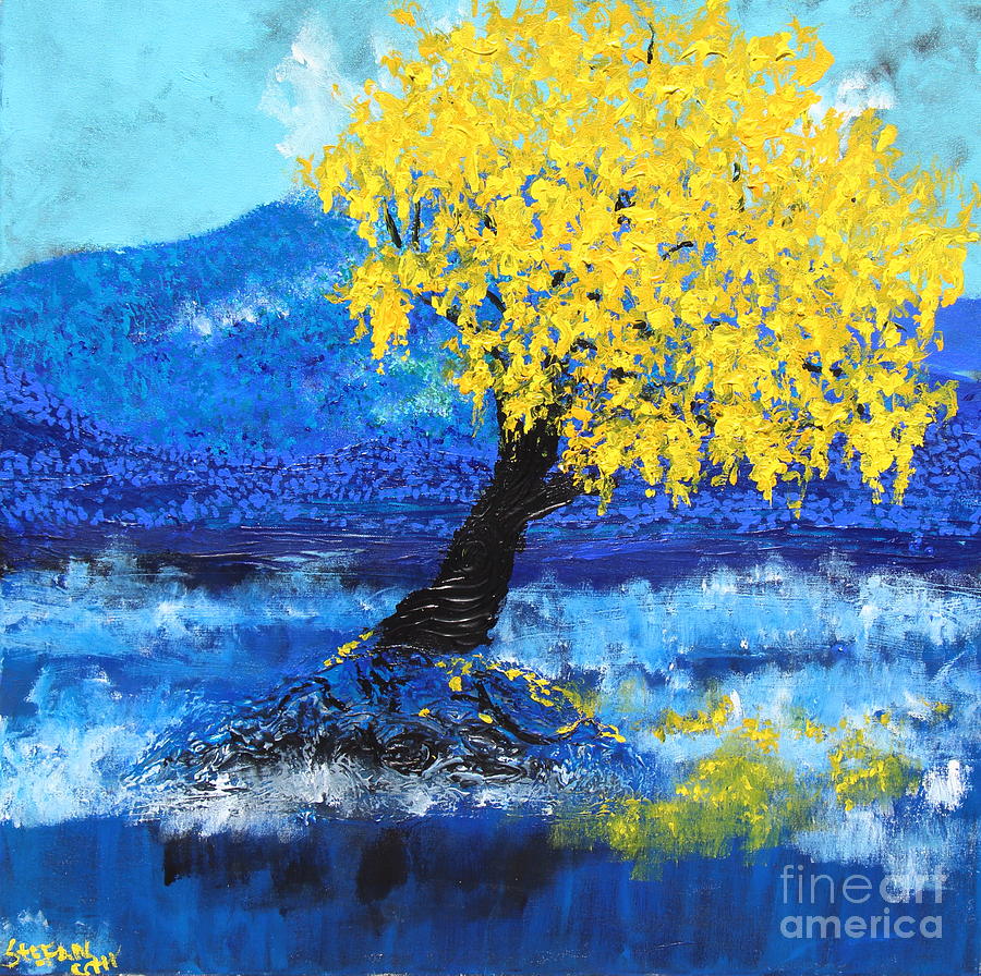 Glowing In The Blue Painting by Stefan Duncan