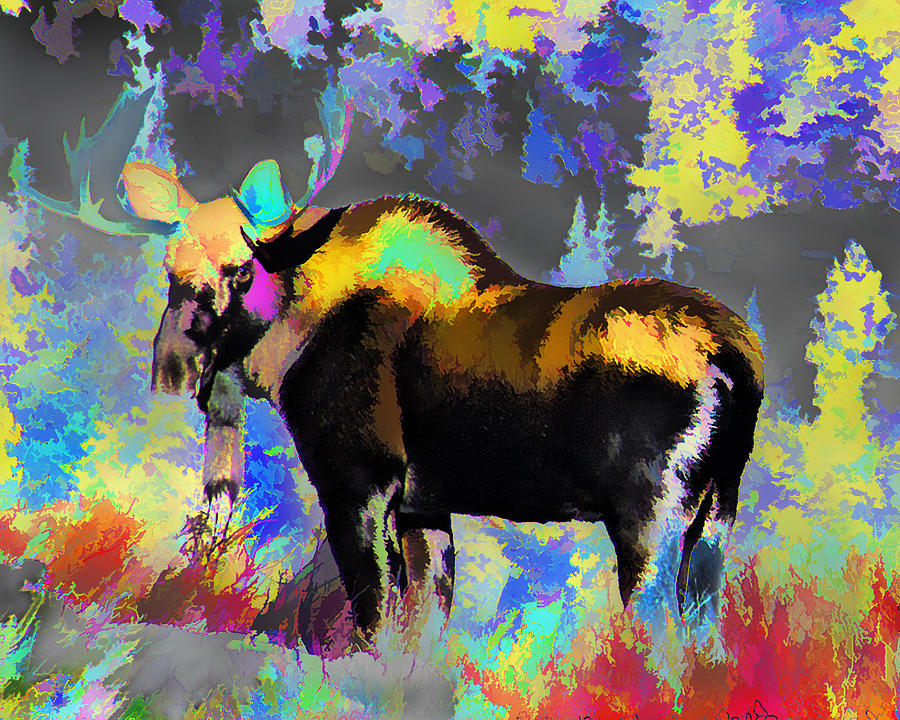 Electric Moose Photograph by Jerry Nettik