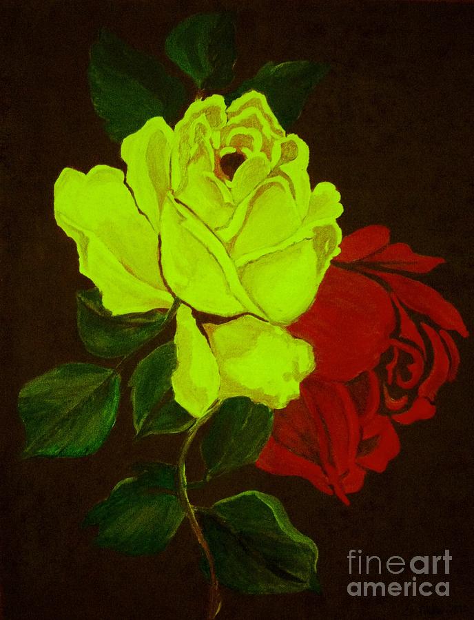 Glowing Roses Painting by Saundra Myles