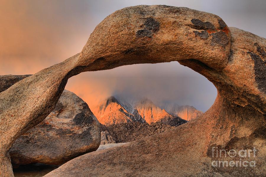 Mobius Arch Photograph - Glowing Sieras by Adam Jewell