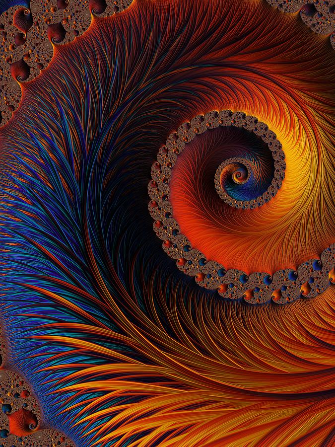 Glowing Spiral Digital Art By Amanda Moore